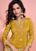 Yellow Embroidered Kurti Style Lehenga Choli