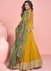 Yellow Embroidered Kurti Style Lehenga Choli