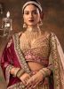 Peach Embroidered Bridal Lehenga Choli
