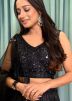 Black Dori Work Lehenga Choli In Net
