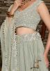 Grey Georgette Embroidered Lehenga Choli