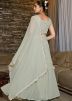 Grey Georgette Embroidered Lehenga Choli
