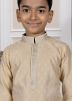 Readymade Cream Color Brocade Kids Dhoti Kurta