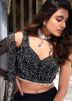 Black Embroidered Art Silk Lehenga Choli