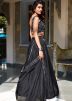 Black Embroidered Art Silk Lehenga Choli