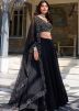 Black Embroidered Art Silk Lehenga Choli