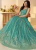 Blue Dori Work Tissue Lehenga Choli Set