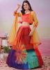 Multicolor Digital Print Lehenga Choli & Jacket