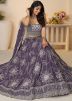 Purple Embroidered Lehenga Choli