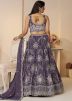 Purple Embroidered Lehenga Choli