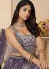 Purple Embroidered Lehenga Choli