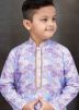 Readymade Purple Printed Kurta Pajama For Kids