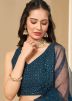 Blue Embroidered Georgette Lehenga Choli