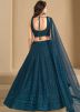 Blue Embroidered Georgette Lehenga Choli