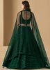 Green Sequin Work Lehenga Choli