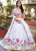 White Embroidered Lehenga Choli In Georgette