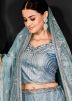Blue Sequins Embroidered Lehenga Choli