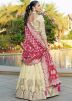 Golden Embroidered Lehenga Choli In Viscose