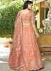 Orange Embroidered Lehenga Choli Set