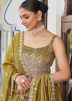 Green Embroidered Lehenga Choli In Art Silk