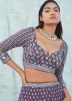 Purple Embroidered Lehenga Choli