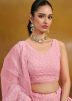 Pink Embroidered Lehenga Choli