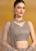 Grey Embroidered Georgette Lehenga Choli