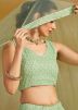 Green Sequin Work Lehenga Choli