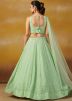 Green Sequin Work Lehenga Choli