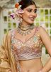 Beige Thread Embroidered Lehenga Choli Set