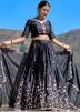 Black Embroidered Chiffon Lehenga Choli