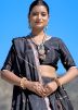 Black Embroidered Chiffon Lehenga Choli