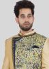 Cream Embroidered Indo Western Sherwani