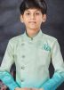 Blue & Grey Shaded Kids Sherwani In Art Silk