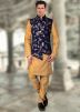 Readymade Rayon Blue Asymmetric Nehru Jacket