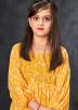 Yellow Floral Printed Kids Georgette Gown