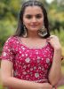 Pink Embroidered Gown In Georgette