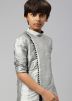 Grey Kids Readymade Dhoti With Kurta