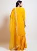 Yellow Readymade Twin Layered Suit With Dupatta