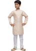 Brown Kids Readymade Printed Kurta Pajama