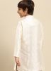 White Readymade Kids Embroidered Kurta & Pajama