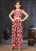 Kids Readymade Brown Printed Jacket Style Top Bottom Set
