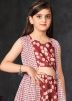 Kids Readymade Brown Printed Jacket Style Top Bottom Set