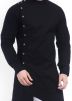 Black Asymmetric Kurta Pajama Set