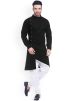 Black Asymmetric Kurta Pajama Set