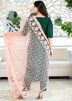 Green Readymade Chanderi Salwar Kameez
