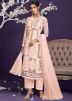 Peach Embroidered Georgette Suit With Dupatta