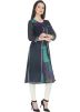 Navy Blue Printed Georgette Long Kurta