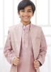 Readymade Kids Mauve Pink Embroidered Kurta Pajama