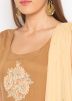 Brown Readymade Cowl Style Slawar Kameez